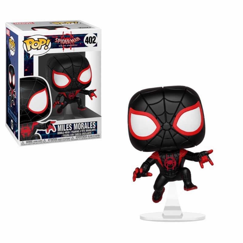 Pop! Marvel: Animated Spider-Man - Black Suit Miles Morales Figure 10 cm