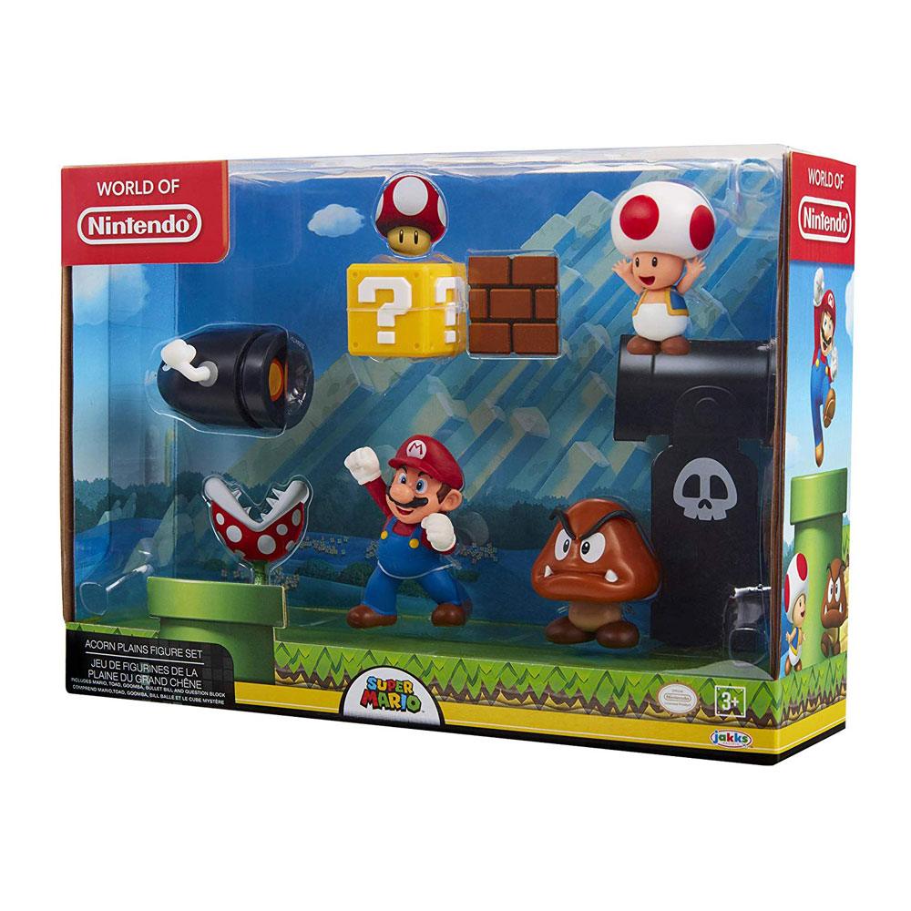 World of Nintendo Mini Figure 5-Pack New Super Mario Bros. U Acorn Plains 