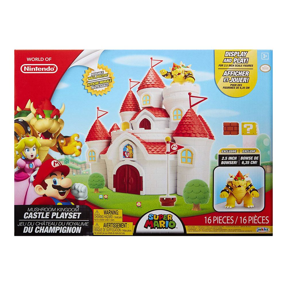 World of Nintendo Playset Super Mario Mushroom Kingdom Castle