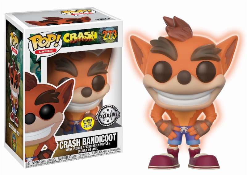 Pop! Games: Crash Bandicoot Glow in the Dark Crash Exclusive Edition 10 cm