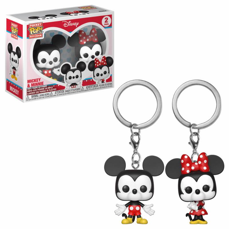 Disney Pocket POP! Vinyl Keychain 2-Pack Mickey & Minnie 4 cm
