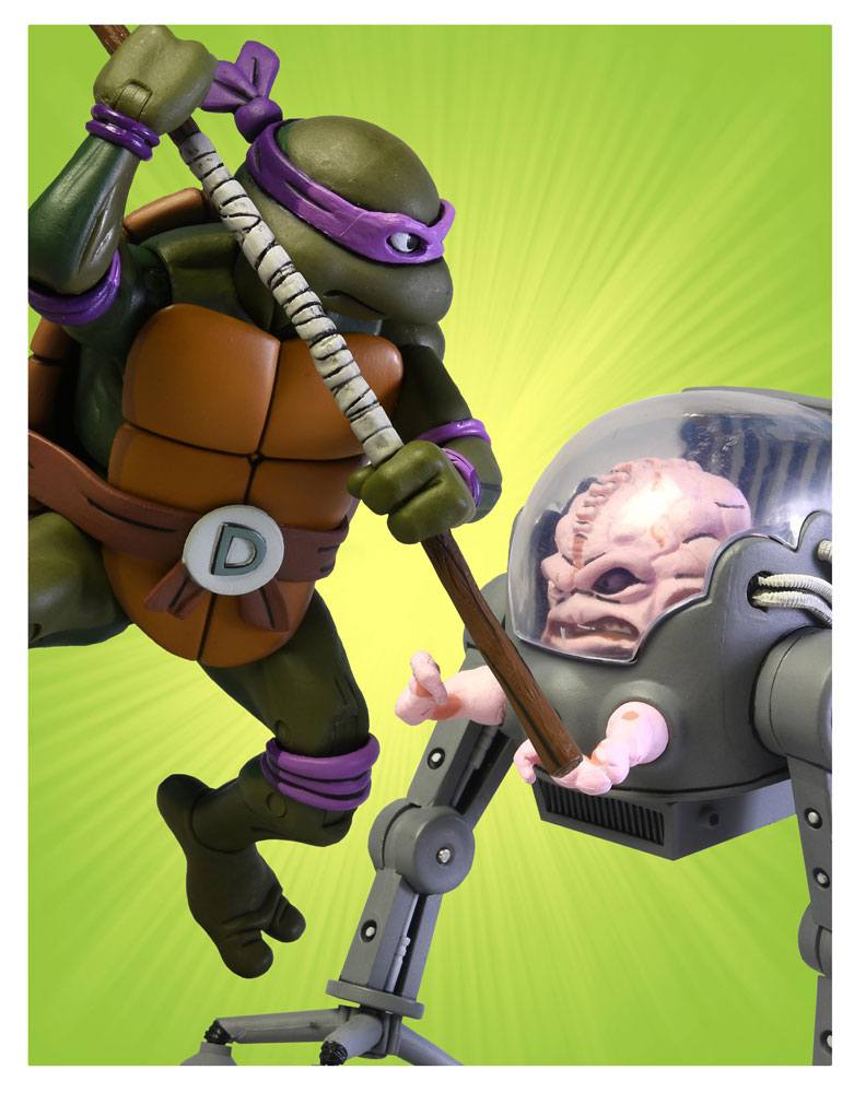 Teenage Mutant Ninja Turtles AF 2-Pack Donatello vs Krang in Bubble Walker 
