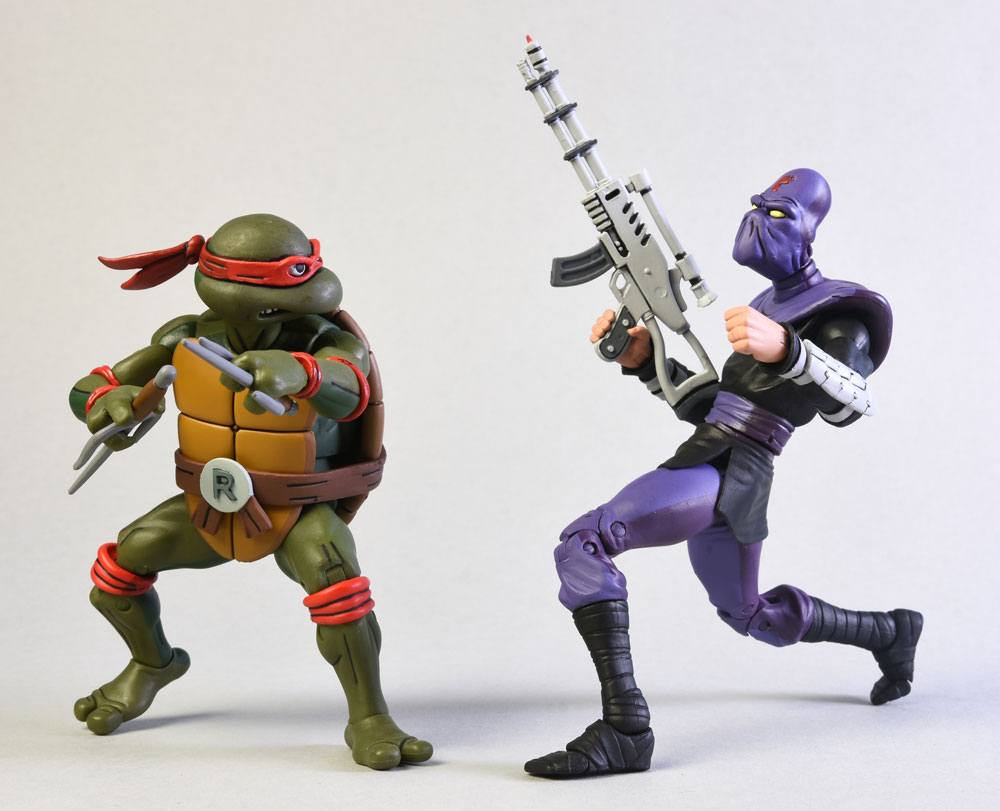 Teenage Mutant Ninja Turtles AF 2-Pack Raphael vs Foot Soldier 18 cm