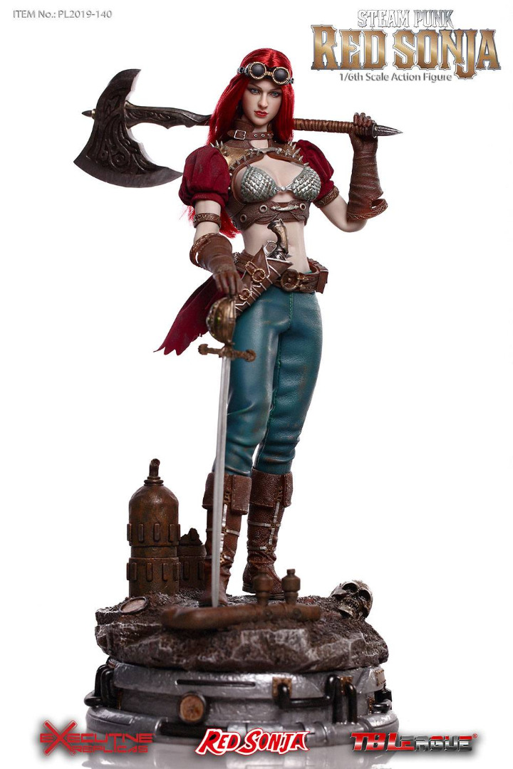 Red Sonja Action Figure 1/6 Steampunk Red Sonja Deluxe Version 29 cm