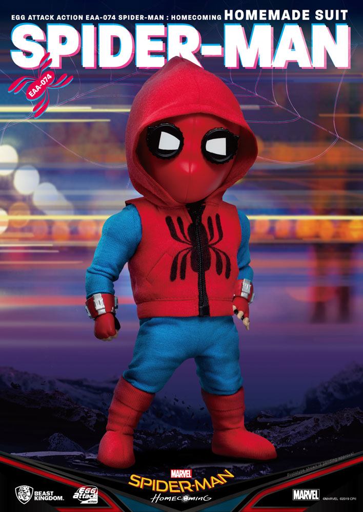 Spider-Man: Homecoming Egg Attack Action Fig Spider-Man Homemade Suit 17 cm