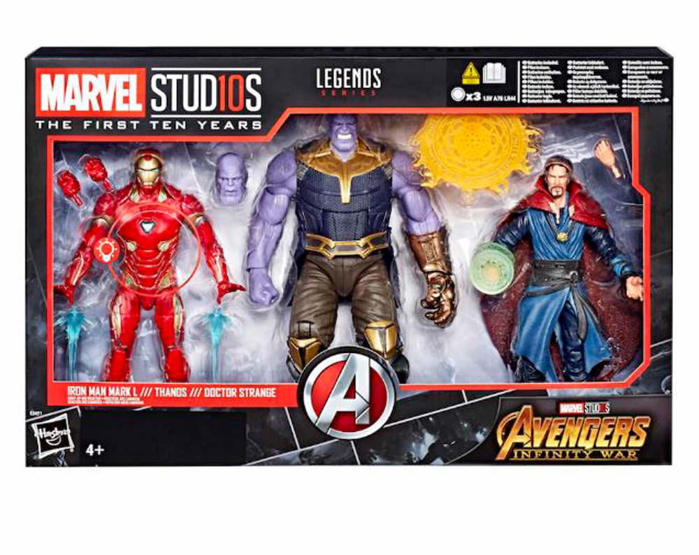 AF Marvel Legends Avengers - 10TH Aniv. Thanos & Iron Man & Dr. Strange