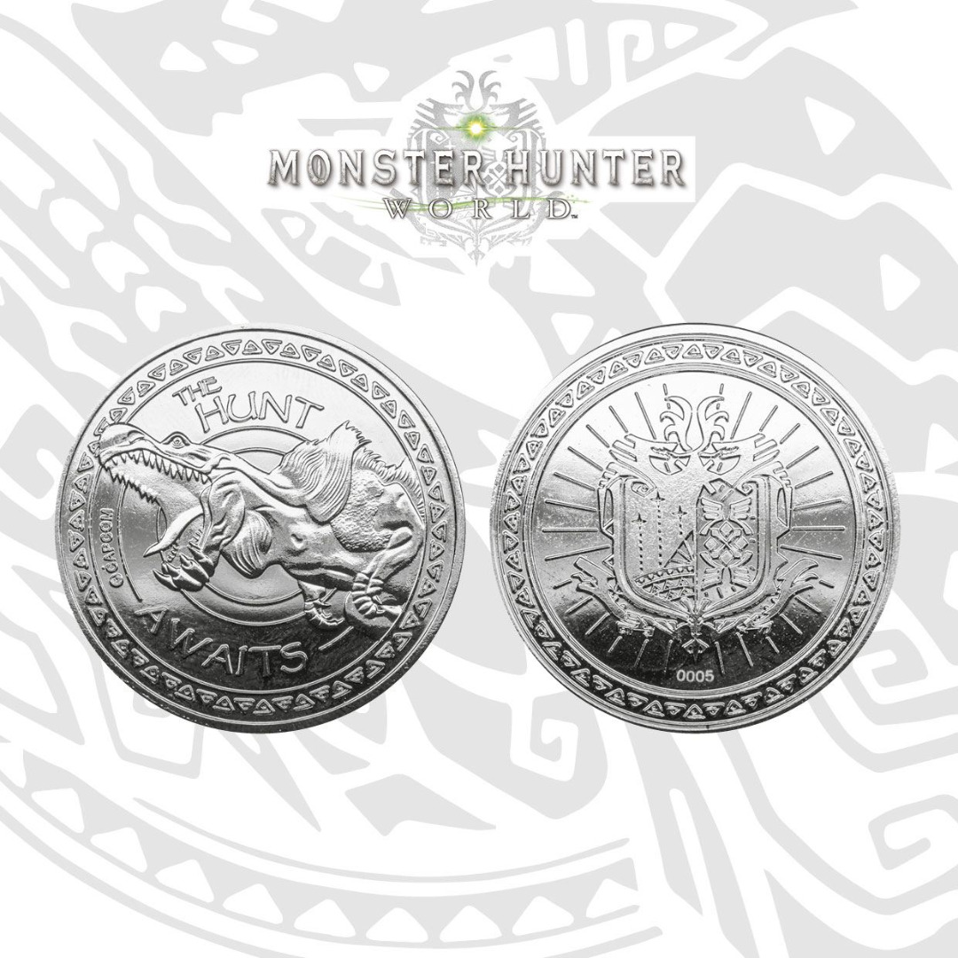 Monster Hunter Collectable Coin The Hunt Awaits Silver Edition