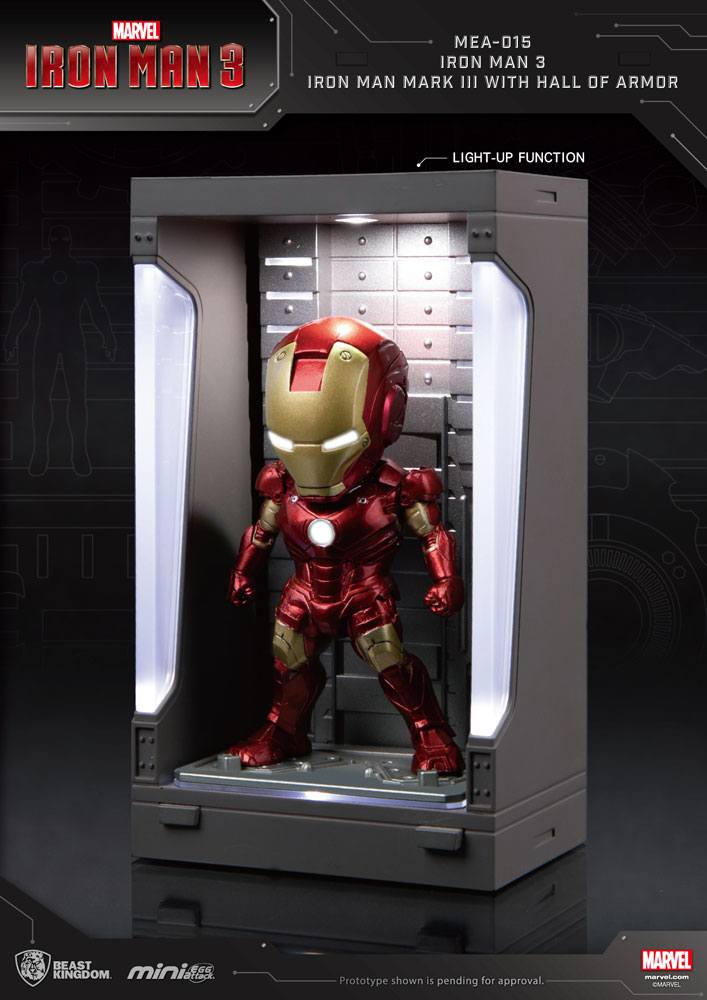 Iron Man 3 Mini Egg Attack Action Figure Hall of Armor Iron Man Mark III 