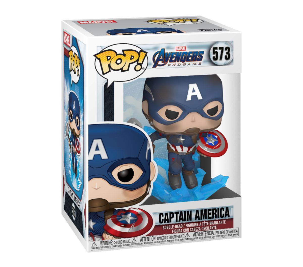 Avengers: Endgame POP! Movies Vinyl Figure Captain America w/Broken Shield 