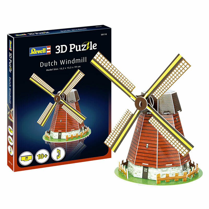 Revell 3D Puzzle Dutch Windmill 13.2x13.2x19 cm