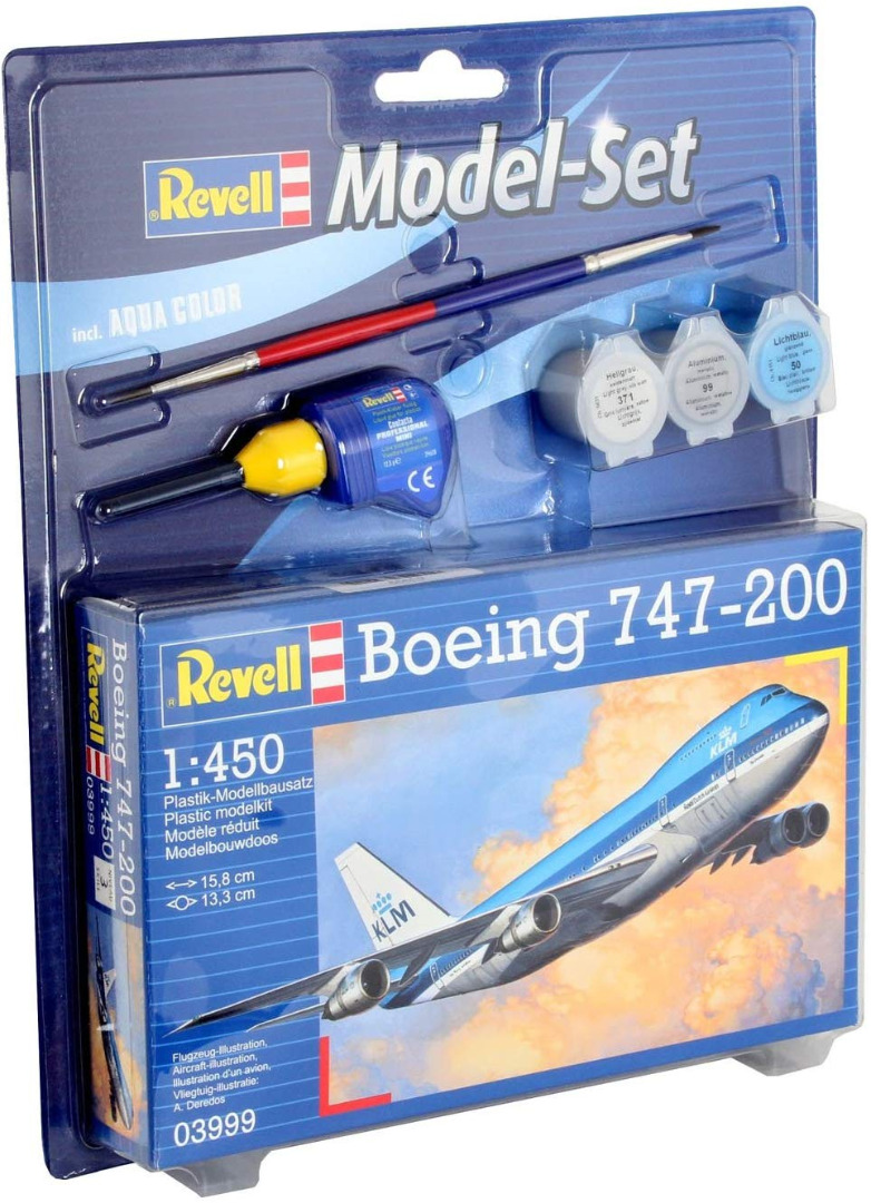 Construção REVELL Model Set Boeing 747-200 1:450