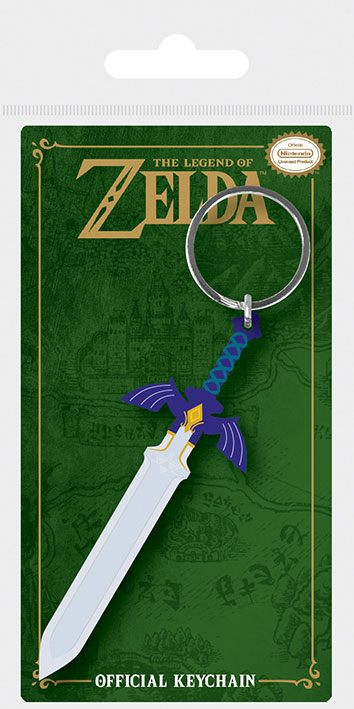 Porta-Chaves/Keychain  Legend of Zelda Rubber Master Sword 6 cm