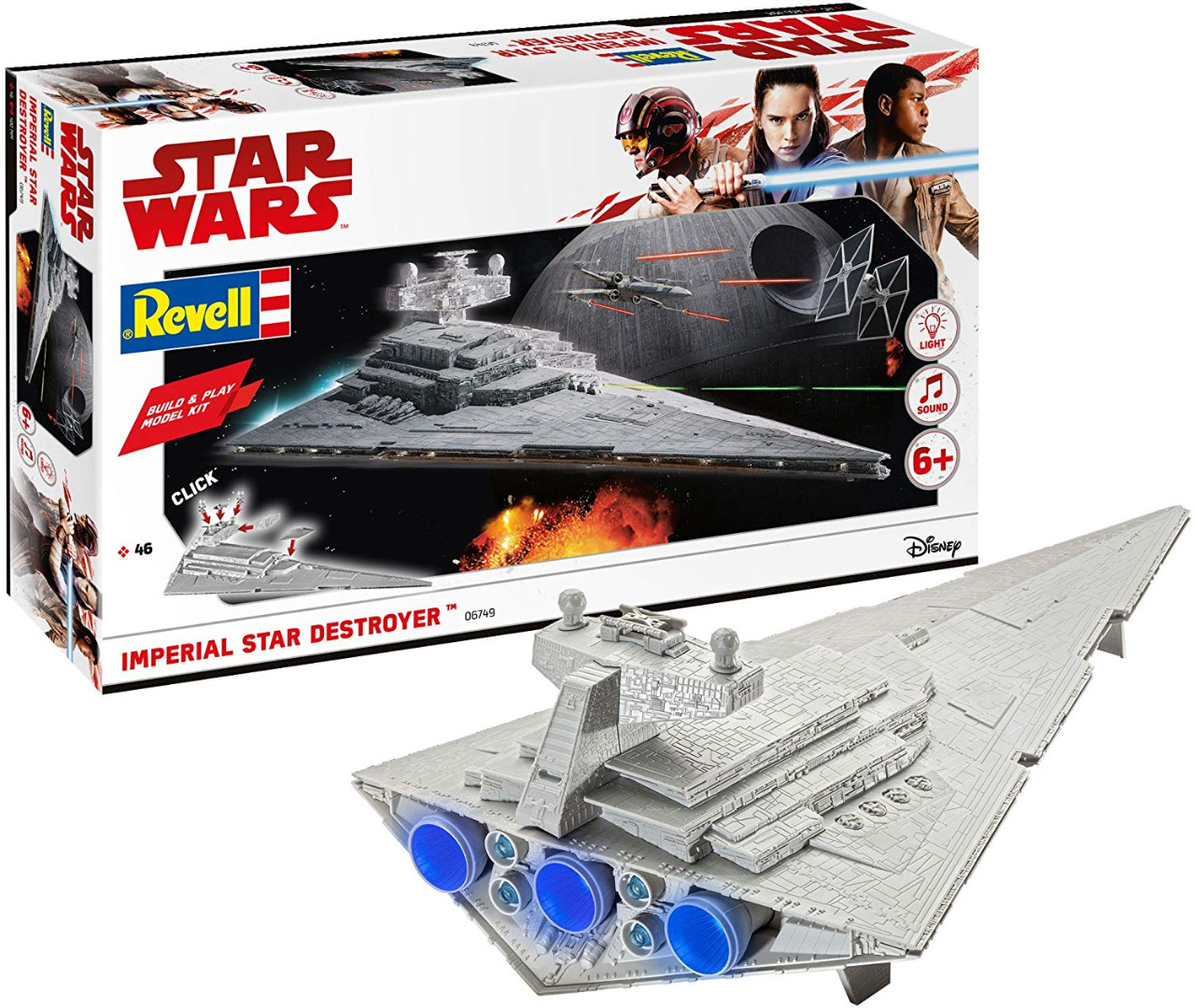 Star Wars Model Kit Sound & Light Up Imperial Star Destroyer (Build & Play)