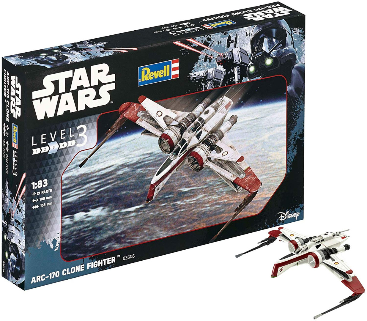 Star Wars Model Kit 1:83 Rogue One ARC-170 Fighter 10 cm