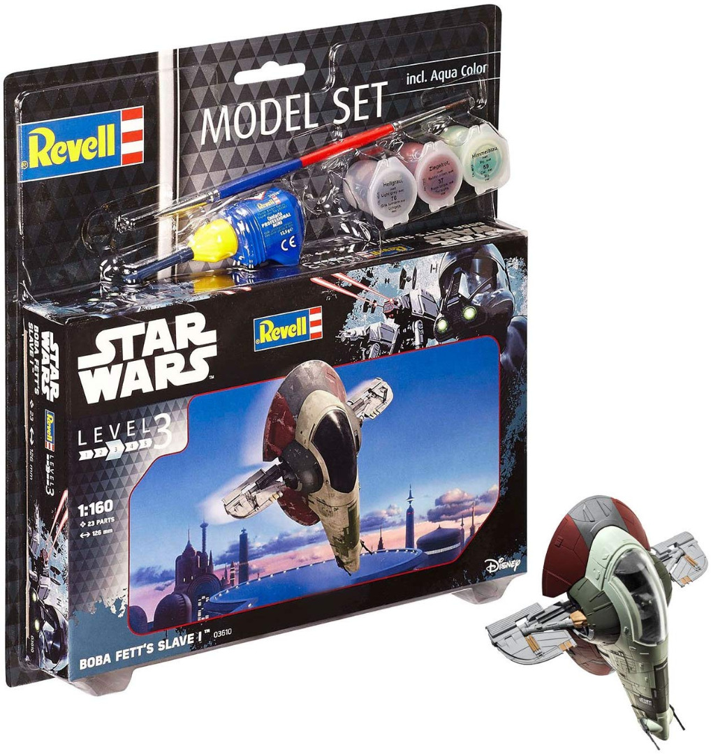 Construção REVELL Model Star Wars Model Kit 1/170 Boba Fett's Slave I 13 cm