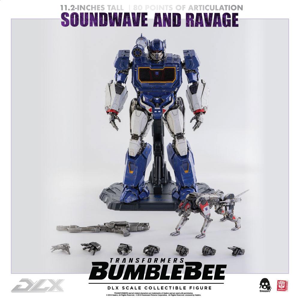 Transformers Bumblebee DLX Action Figure 2-Pack 1/6 Soundwave  Ravage 28 cm