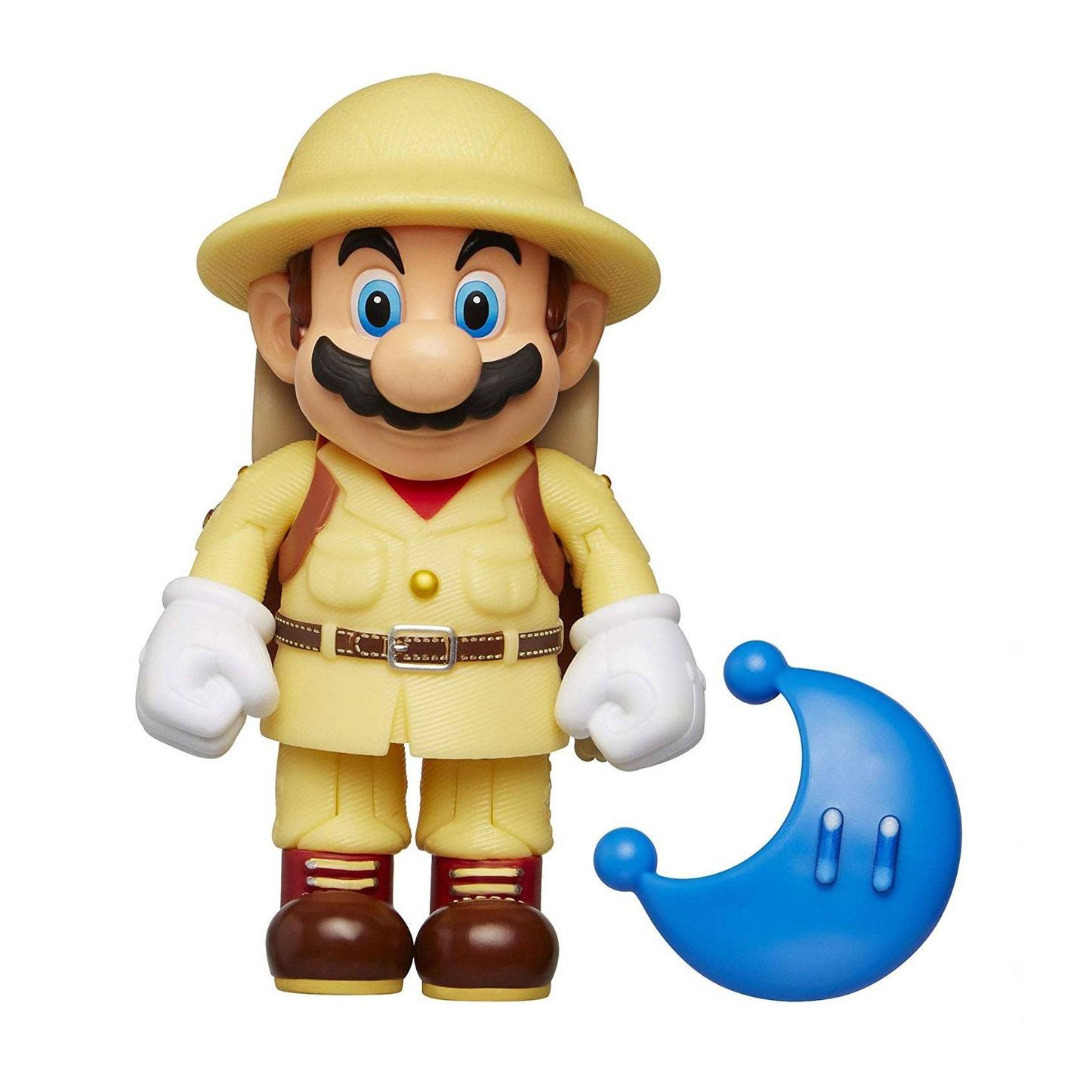 World of Nintendo Action Fg. Wave 15 Odyssey Explorer Mario with Moon 10 cm