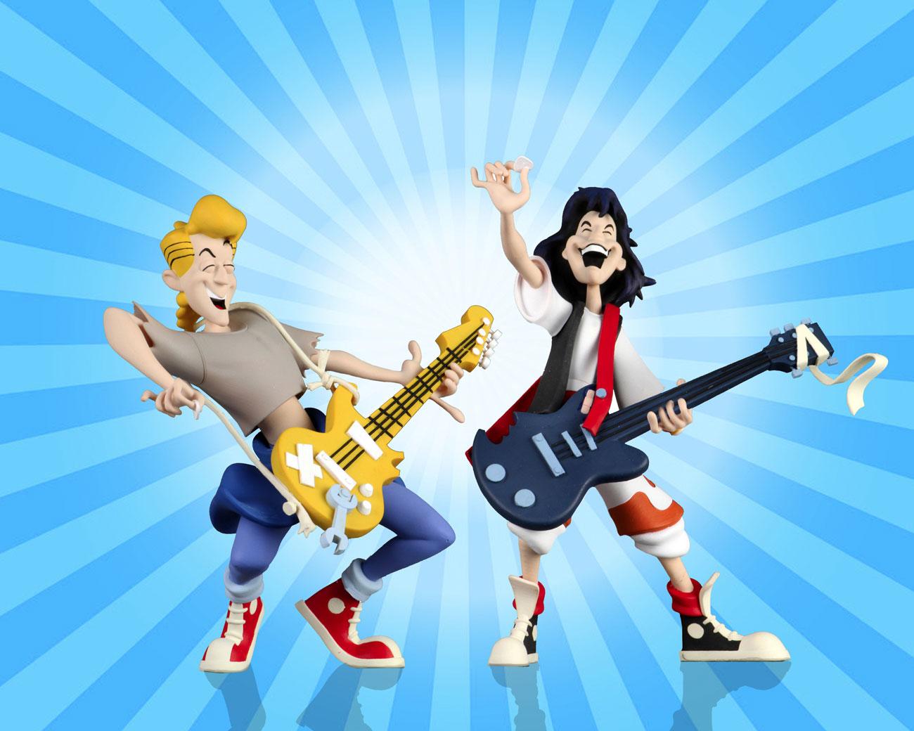 Bill & Ted's Excellent Adventure Toony Classics AF 2-Pack Bill & Ted 15 cm