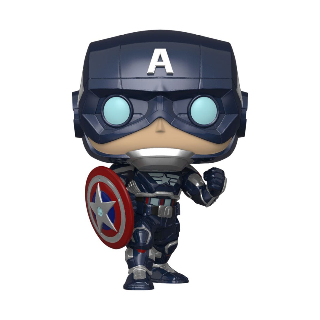 Pop! Marvel: Avengers Game - Stark Tech Suit Captain America Figure 10 cm
