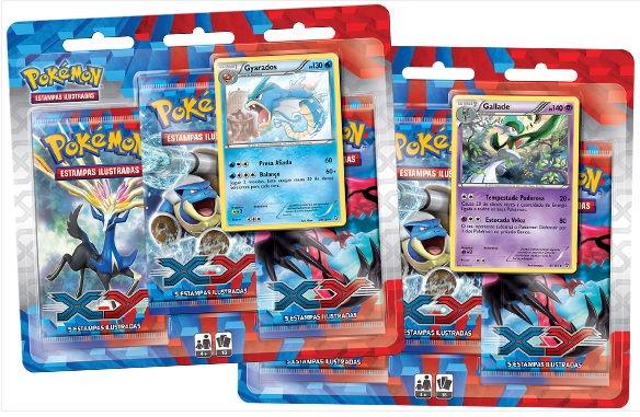Pokémon XY1 Pack 3 Boosters + Carta metalizada em PT