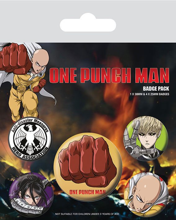 Conjunto de 5 Pins One Punch Man 5-Pack Destructive