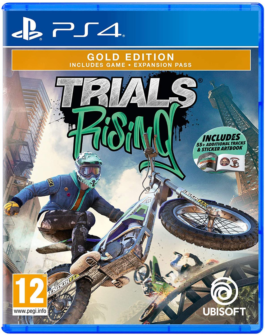  Trials Rising Gold Edition Includes 55+ Add Tracks & Sticker Artbook PS4