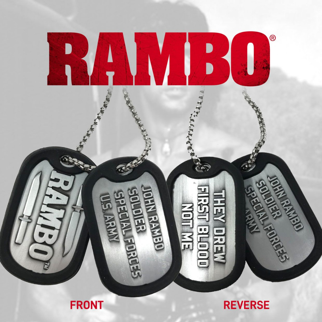Rambo Dog Tags with ball chain Logo