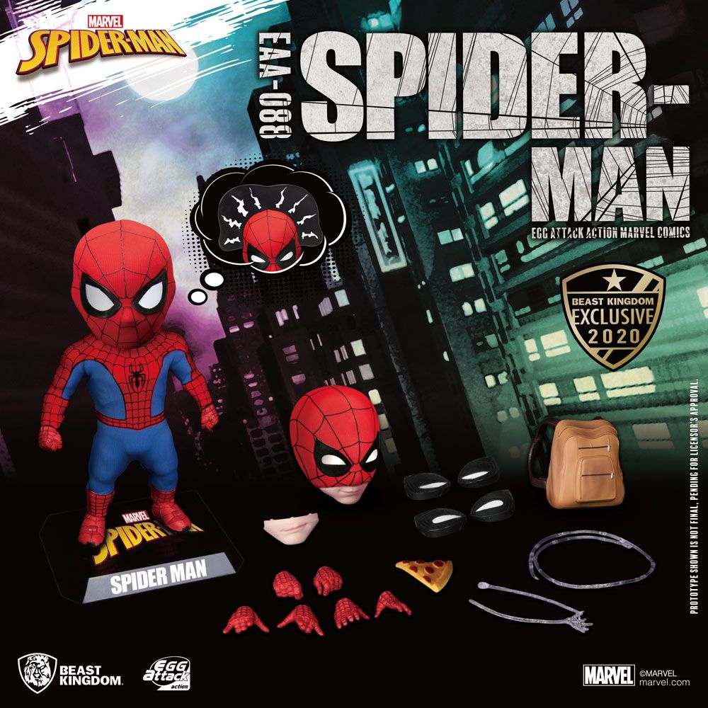 Marvel Egg Attack Action Figure Spider-Man Peter Parker Beast Kingdom Exc.