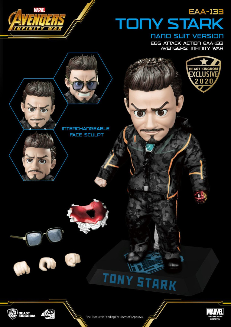 Avengers Infinity War Egg Attack Action Figure Tony Stark Nano Suit Ver.
