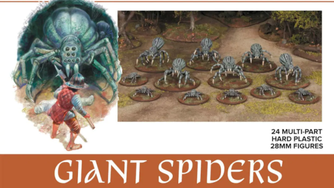 Death Fields - Giant Spiders (24 miniatures) 