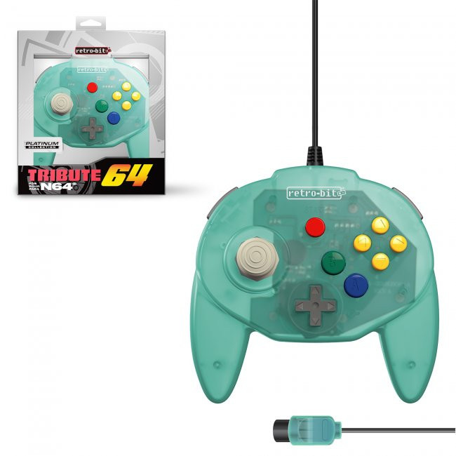 Retro-Bit Tribute 64 Wired N64 Controller for Nintendo 64