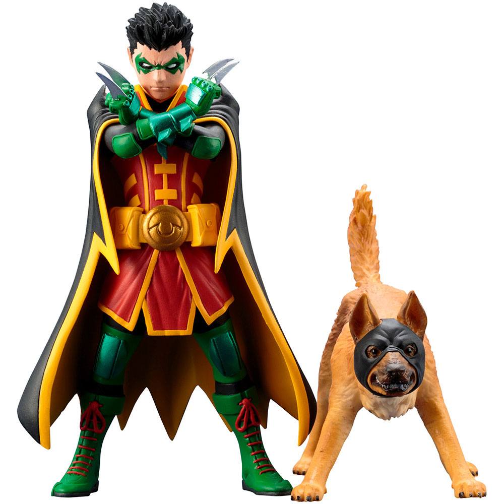DC Comics ARTFX+ Statue 1/10 2-Pack Robin & Ace the Bat-Hound 15 cm