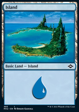 Single Magic The Gathering Island (V.1) (MH2-483) Foil - English