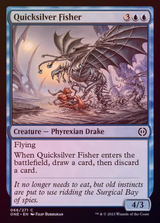 Single Magic The Gathering Quicksilver Fisher (ONE-066) Foil - English