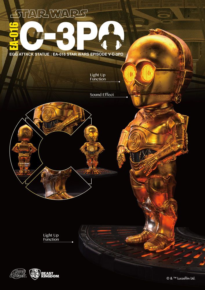 Star Wars Egg Attack Statue with Sound & Light Up Function C-3PO 