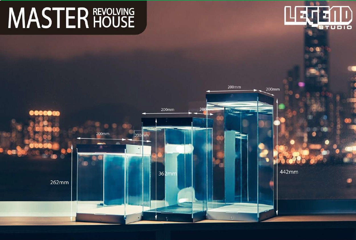 Master Revolving House: for 1:12 Scale Figures Black Version 27x20x20