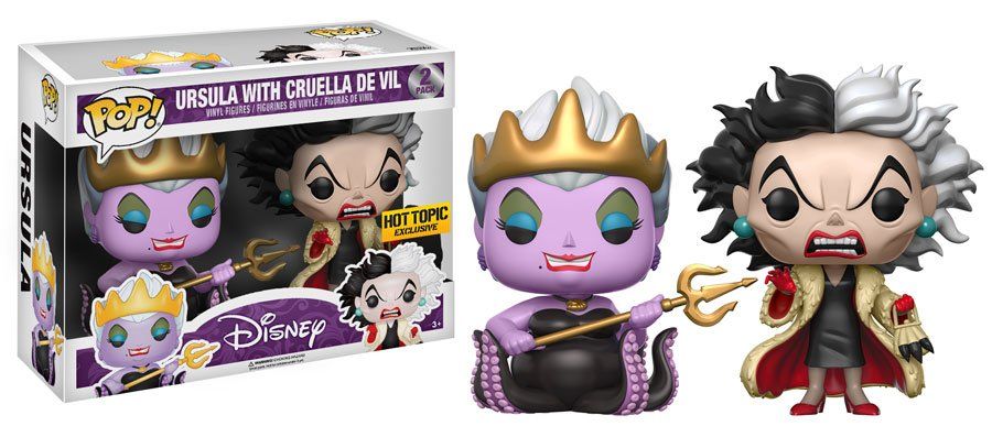 Pop! Disney: Ursula And Cruella 2- Pack Limited Edition Vinyl Figure 10 cm