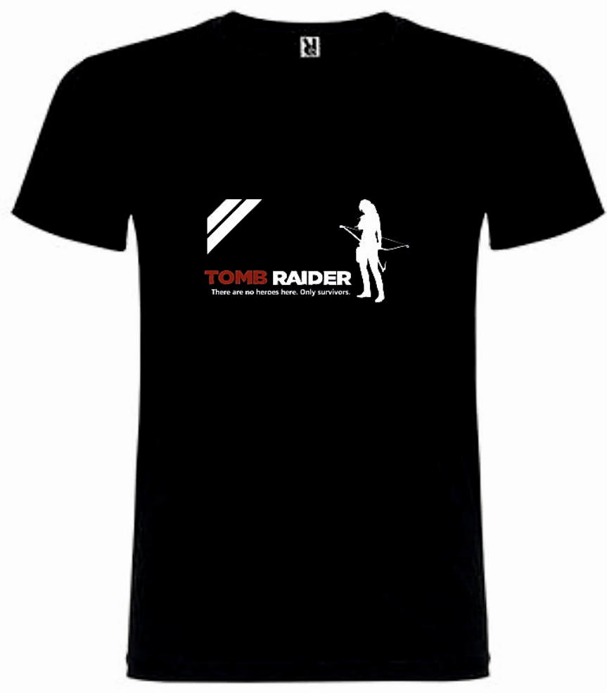 T-Shirt Tomb Raider Lara Croft Survivor Tamanho M