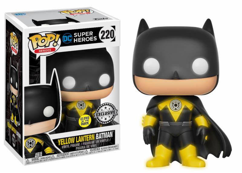 DC Comics POP! Heroes Yellow Lantern Batman GITD Exclusive Edition 10 cm