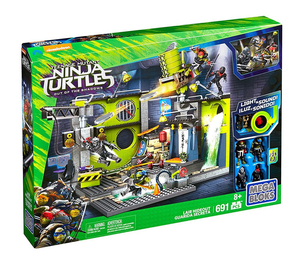Teenage Mutant Ninja Turtles Mega Bloks Construction Set Lair Hideout