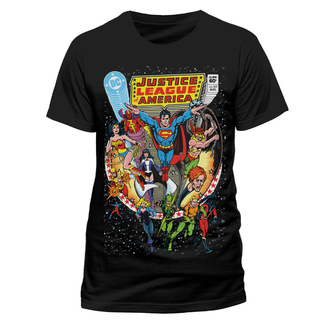 T-Shirt Justice League Comic Cover Tamanho M