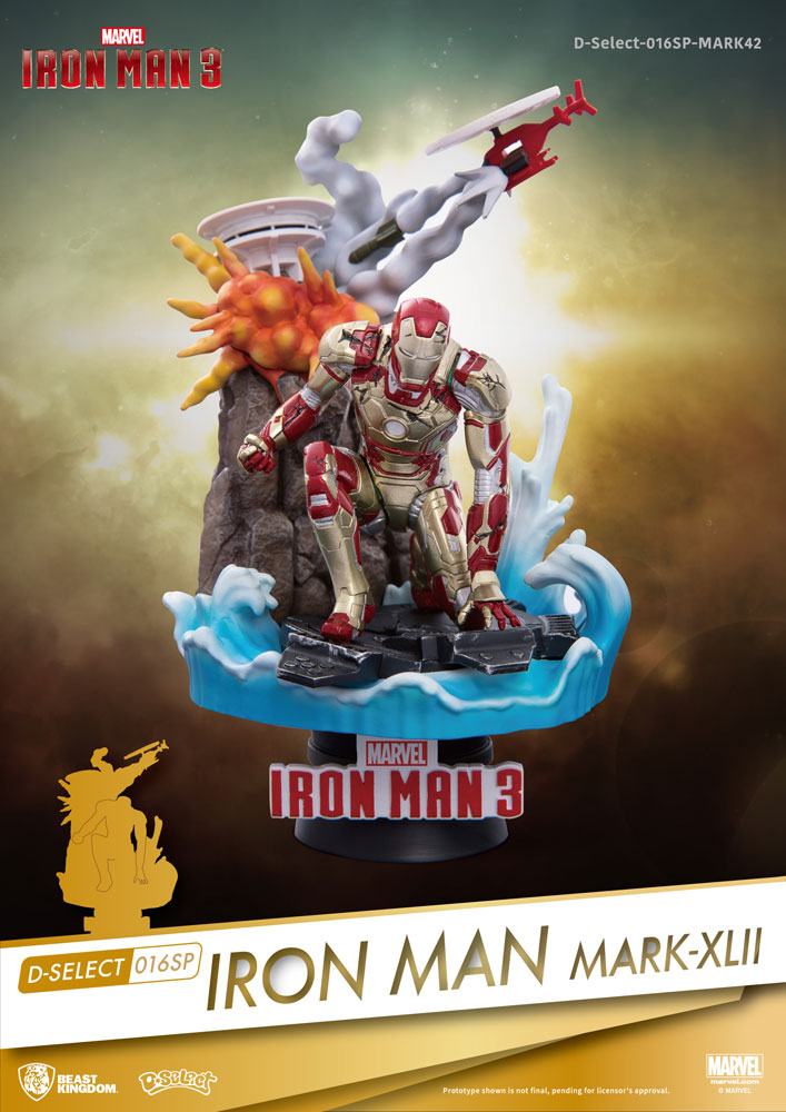 Iron Man 3 D-Select PVC Diorama Iron Man Mark XLII 15 cm