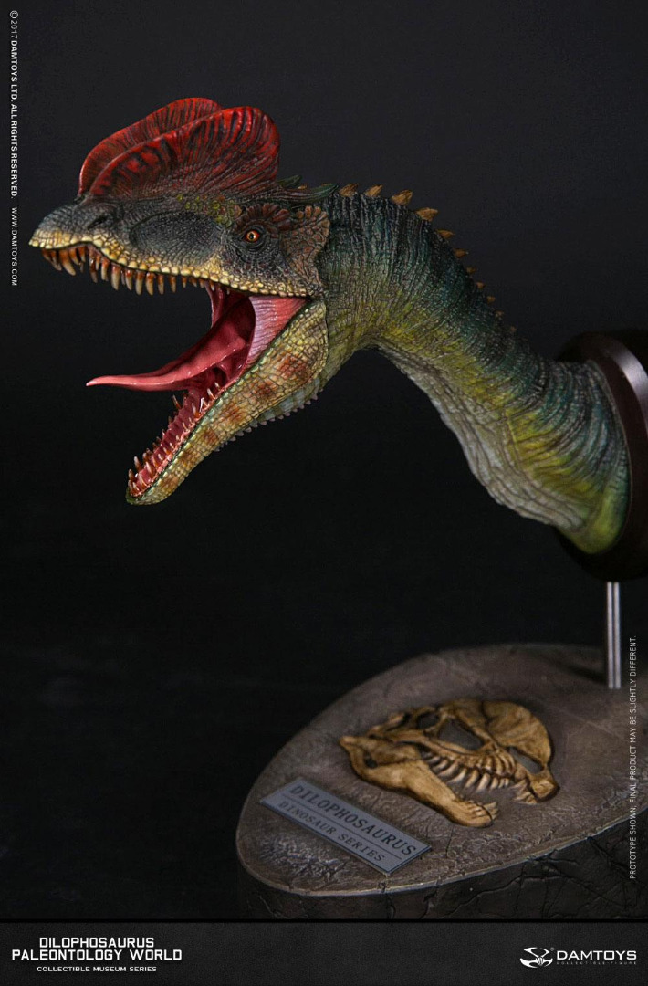 Paleontology World Museum Collection Series Bust Dilophosaurus Green 22 cm