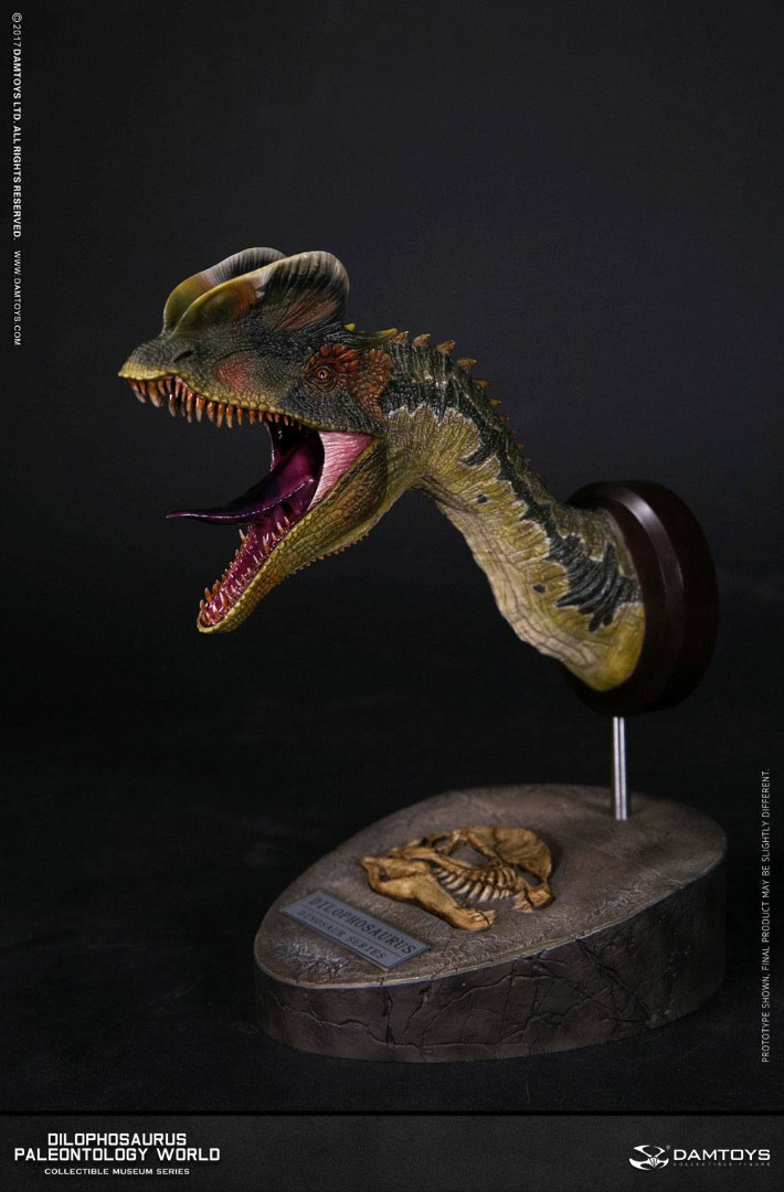 Paleontology World Museum Collection Series Bust Dilophosaurus Yellow 22 cm