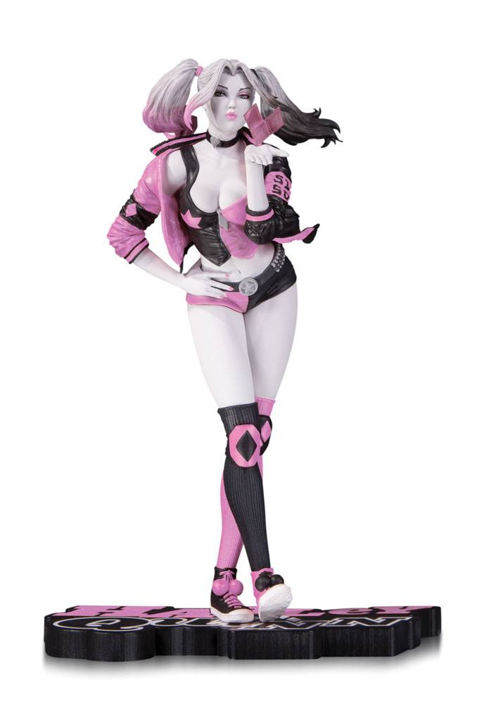 DC Comics Pink White & Black Statue Harley Quinn Valentine by Lau Var 19 cm