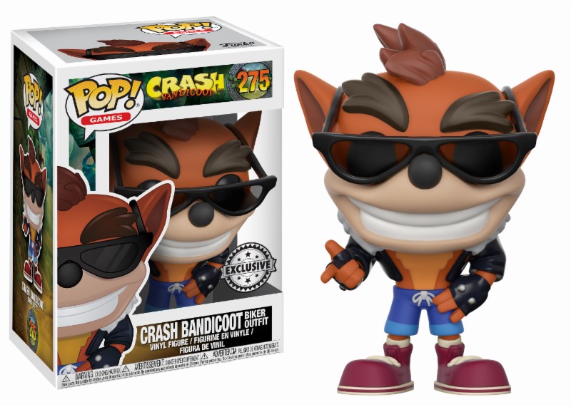 Pop! Games: Crash Bandicoot with Biker Outfit Exclusive Edition 10 cm
