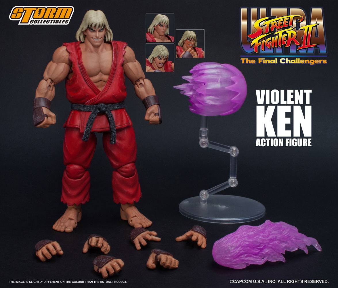Ultra Street Fighter II: The Final Challengers AF 1/12 Violent Ken 15 cm
